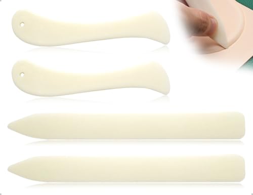 AOYEGIC 4 Stück Falzbein für Papier,Falzbrett,Papierschneider,Handwerk Werkzeug,Rillwerkzeug,verwendet für Origami Buchbinderei Packlisten-Beutel Schneide Kartenherstellung von AOYEGIC