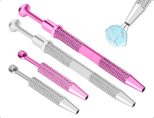 AOYEGIC 4 Stück Piercing Zange,Piercing Kugel Aufdreher,Ball Grabber Tool,Aufnehmwerkzeug mit 4 Klauen,verwendet für Diamant Schmuck Perlen Uhren Brillen(Silber und Rosa) von AOYEGIC