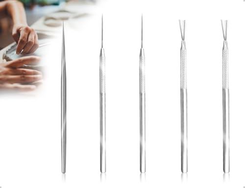 AOYEGIC 5 Stück Nadelförmig Töpferwerkzeuge,Dotting Tool,Edelstahl Ton Werkzeug,Clay Tools,Töpferzubehör Geeignet für feines Schnitzen von Ton,DIY-Tonschnitzereien AOYEGIC 5 Stück Nadelförmig Töpferwerkzeuge,Dotting Tool,Edelstahl Ton Werkzeug,Clay Tools,Töpferzubehör Geeignet für feines Schnitzen von Ton,DIY-Tonschnitzereien von AOYEGIC