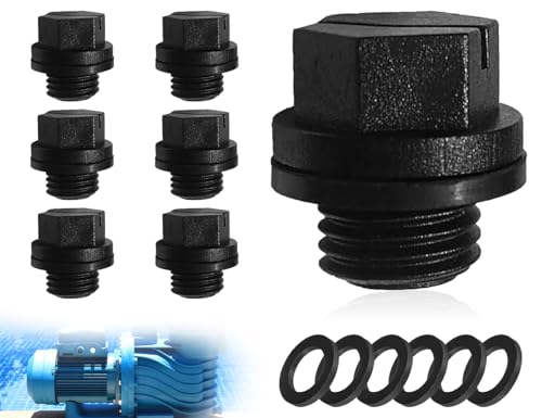AOYEGIC 6 Stück Pool Ablassschraube,Teile Für Poolpumpen,Ablassstopfen,Rohrstopfen,Pool Pump Parts,Pipe Plug mit Dichtungen,Kompatibel mit Hayward Spx1700fg Pool Ablassschraube(Schwarz) von AOYEGIC