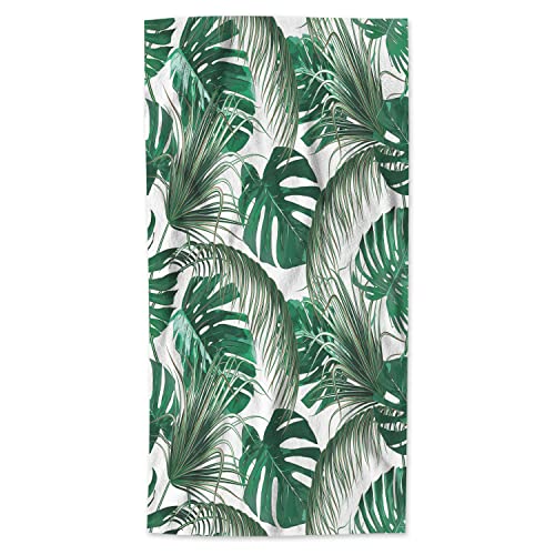 AOYEGO Grünes Blatt Küchentuch Tropische Baum Palmenblätter in Hawaii Dschungel Laub Handtuch Weiche Saugfähige Mikrofaser Handtücher für Haare Spa Hotel 38,1 x 76,2 cm von AOYEGO