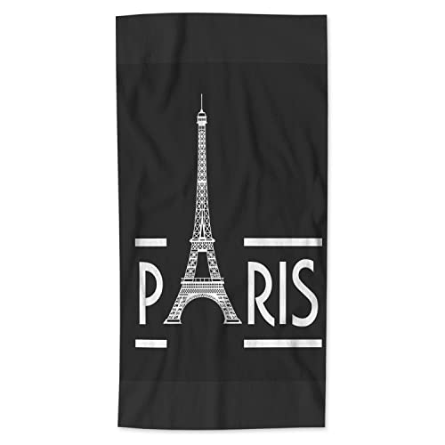 AOYEGO Paris Küchentuch Eiffelturm Frankreich Badezimmer Handtücher Baumwolle Gesichtshandtuch Bad Küche Dekor Set für Frauen Männer Mädchen Jungen 38,1 x 76,2 cm von AOYEGO