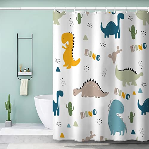 AOYNP Duschvorhang 240x200 Anti-Schimmel Textil Waschbar Wasserdicht Lang Duschvorhänge Segeln Handbemalt farbige Dinosaurier Shower Curtain mit 12 Hooks für Badezimmer Badewanne Badvorhang AOYNP Duschvorhang 240x200 Anti-Schimmel Textil Waschbar Wasserdicht Lang Duschvorhänge Segeln Handbemalt farbige Dinosaurier Shower Curtain mit 12 Hooks für Badezimmer Badewanne Badvorhang von AOYNP