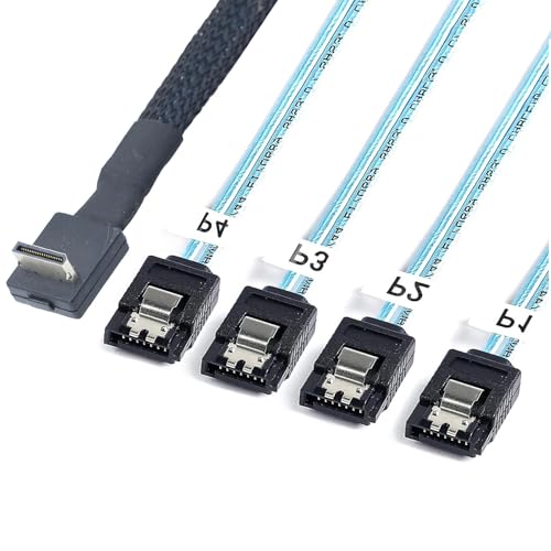90 Grad abgewinkeltes PCIe SFF 8611 4i auf 4 Stück 7P Kabel für EGPU und Solid Disk 50/100 cm hohe Bandbreite Übertragung OCuLink Kabel 90 Grad abgewinkeltes PCIe SFF 8611 4i auf 4 Stück 7P Kabel für EGPU und Solid Disk 50/100 cm hohe Bandbreite Übertragung OCuLink Kabel von AOYUDJ