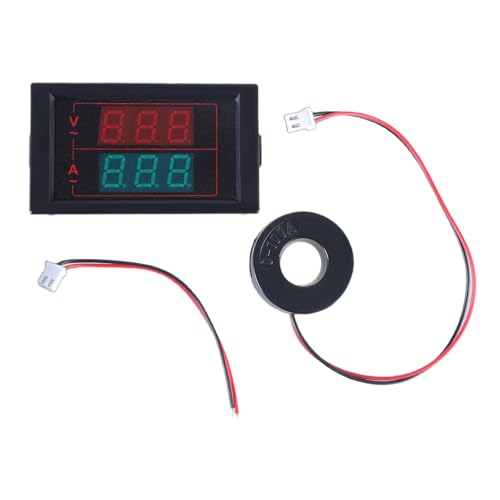 Digitaler Spannungs-Stromzähler für Ingenieure & Elektriker, genaue Messung mit LED-Anzeige, Messen 50-500V/0-100A Elektriker Werkzeug von AOYUDJ