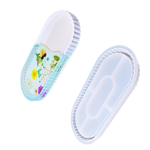 Harzplattenformen zur Herstellung von Schmucktablett, ovale/runde Form, Silikonform für Epoxidharzhalter, ovale Silikonharzform Harzplattenformen zur Herstellung von Schmucktablett, ovale/runde Form, Silikonform für Epoxidharzhalter, ovale Silikonharzform von AOYUDJ