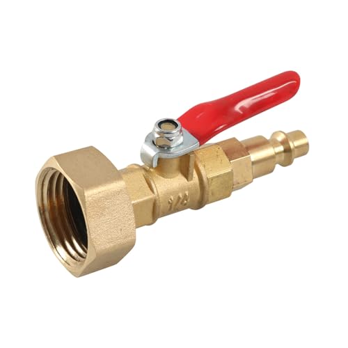 Messing Winterize Adapter 1/4 Zoll männlich Schnellanschluss Stecker & 3/4 Zoll Außengewinde und Innengewinde GHT Gewinde für Garten Winterize Sprinkler Blowout Adapter Schlauch von AOYUDJ