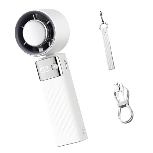 Modischer LED-Display-Kühlventilator, tragbar, wiederaufladbar, 4000 mAh Akku, Hochgeschwindigkeits-Motor, Kühlventilator für Studenten, Handventilator mit Kühlplatte Modischer LED-Display-Kühlventilator, tragbar, wiederaufladbar, 4000 mAh Akku, Hochgeschwindigkeits-Motor, Kühlventilator für Studenten, Handventilator mit Kühlplatte von AOYUDJ