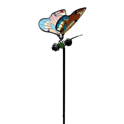 Schmetterlinge Gartenstecker Hof-Pflanzgefäß bunte Schmetterlinge Gartenornamente Dekorationen für Gartendekoration künstlerische Hofdekorationen von AOYUDJ