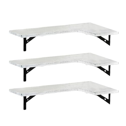 Stilvolles Wand-Eckregal, Wandmontage, schwimmendes Eckregal, tragbare Holzregale für Heimdekoration, Aufbewahrung von AOYUDJ