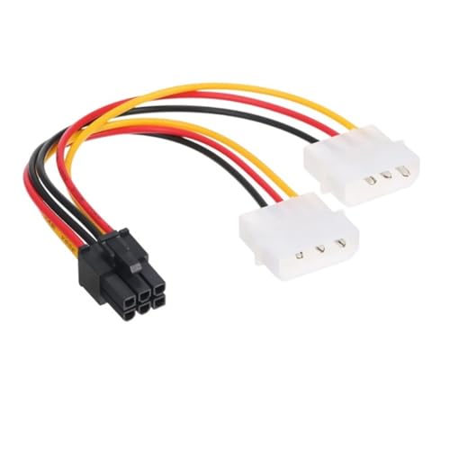 Strapazierfähiges Adapterkabel mit doppeltem 4-poligem auf 6-poligem Stecker für Computer, Grafikkarte, Hardware-Modifikation, GPU-Leistungsverbesserung, robustes GPU-Strom-Verlängerungskabel Strapazierfähiges Adapterkabel mit doppeltem 4-poligem auf 6-poligem Stecker für Computer, Grafikkarte, Hardware-Modifikation, GPU-Leistungsverbesserung, robustes GPU-Strom-Verlängerungskabel von AOYUDJ