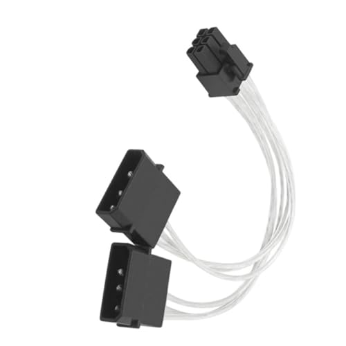 Strapazierfähiges Adapterkabel mit doppeltem 4-poligem auf 6-poligem Stecker für Computer, Grafikkarte, Hardware-Modifikation, GPU-Leistungsverbesserung, robustes GPU-Strom-Verlängerungskabel Strapazierfähiges Adapterkabel mit doppeltem 4-poligem auf 6-poligem Stecker für Computer, Grafikkarte, Hardware-Modifikation, GPU-Leistungsverbesserung, robustes GPU-Strom-Verlängerungskabel von AOYUDJ
