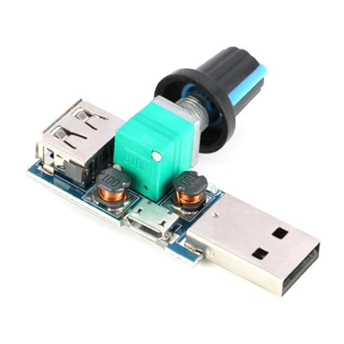 USB-Ventilator-Geschwindigkeitsregler, Lautstärkeregler, stufenloses Reglermodul, 5 W, 4–12 V von AOYUDJ