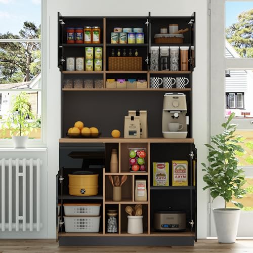 AOZBZ 105×45×185 cm Weißer Moderner Küchenschrank, Buffet, Sideboard, Verstellbare Regale, Schubladen, Offener Stauraum, Kippschutz, Geeignet für Küche, Esszimmer und Wohnzimmer AOZBZ 105×45×185 cm Weißer Moderner Küchenschrank, Buffet, Sideboard, Verstellbare Regale, Schubladen, Offener Stauraum, Kippschutz, Geeignet für Küche, Esszimmer und Wohnzimmer von AOZBZ