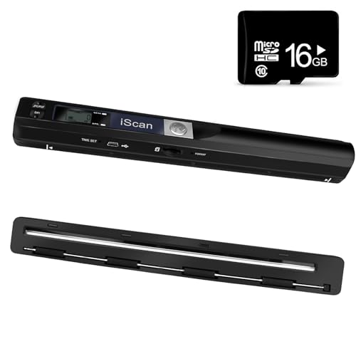 AOZBZ Portable Document Scanner Dokumentenscanner, 900DPI Mobile USB Handscanner A4 Farb Photo Scanner Handy Scan (JPG/PDF-Format, Hochgeschwindigkeits-USB 2,0,Brauchen Micro SD/TF Card) (Scanner) von AOZBZ