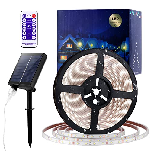 AOZBZ Solar Lichtleiste 5 m, LED Leiste für den Außenbereich, 280 LEDs wasserdichte Lichtleiste für Garten, Hof, Weg, Party, Weihnachtsdekoration mit Fernbedienung AOZBZ Solar Lichtleiste 5 m, LED Leiste für den Außenbereich, 280 LEDs wasserdichte Lichtleiste für Garten, Hof, Weg, Party, Weihnachtsdekoration mit Fernbedienung von AOZBZ