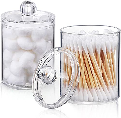 2 Stück QTip Behälter mit Deckel für Wattestäbchen 284ml I Wattestäbchen-Behälter – Spender für Wattepads und mehr – Apothekenglas im edlen Design für Ihr Badezimmer 2 Stück QTip Behälter mit Deckel für Wattestäbchen 284ml I Wattestäbchen-Behälter – Spender für Wattepads und mehr – Apothekenglas im edlen Design für Ihr Badezimmer von AOZITA
