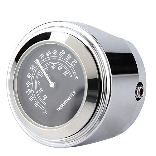 AOZU Motorrad-Lenker-Thermometer, Aluminiumlegierung Durable Galvanik-Oberflächen-Lenker-Montage-Thermometer für Motorrad für Motorrad(Schwarz) von AOZU