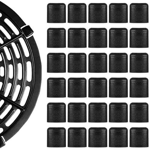 AOZUO 30 Stück Airfryer Zubehör Kochwerk Gummipuffer, 0.8cm Gummipuffer Gehstock Gummipuffer Luft Fritteuse Gummi Puffer Luftfritteuse Gummipuffer Teile Anti-Kratz Air Fryer Rubber Bumpers von AOZUO