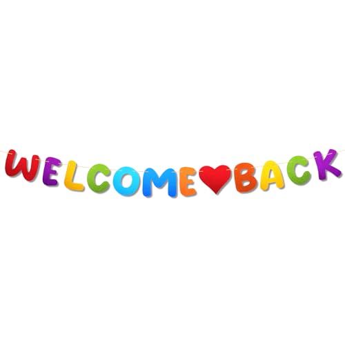 AOZUO Welcome Back Girlande, Willkommen Zurück Banner Glitzer Herzlich Willkommen Girlande Schule Saison Schulbanner für Schuldekoration Dekoration Klassenzimmer Famili Deko Einschulung Aktivitäten(A) AOZUO Welcome Back Girlande, Willkommen Zurück Banner Glitzer Herzlich Willkommen Girlande Schule Saison Schulbanner für Schuldekoration Dekoration Klassenzimmer Famili Deko Einschulung Aktivitäten(A) von AOZUO