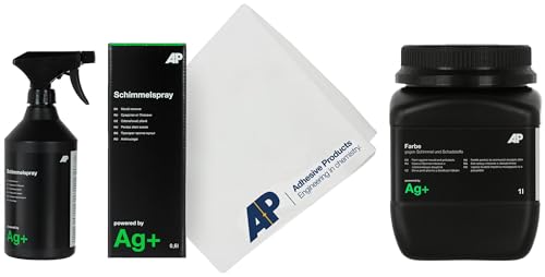 AP Anti-Schimmel Set (Schimmel-Entfernerspray 0,6l + Anti-Schimmel-Farbe 1l + Tuch) von AP
