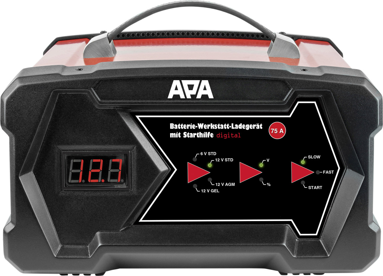 APA Batterie-Werkstatt-Ladegerät digital 6/12V 12A von APA
