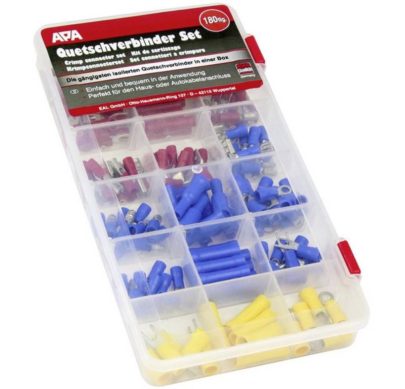 APA Ringkabelschuh APA 29104 Quetschverbinder-Sortiment 0.25 mm² 6.6 mm² 1 St., Set 180 tlg. von APA