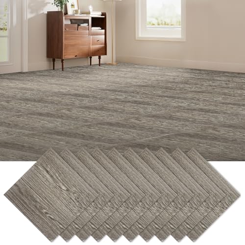 APACALI 40 Stück PVC Bodenbelag Selbstklebend, 30cm x 30cm Vinylboden Rutschfest, Wasserfest, Vinyl Laminat Rutschfeste Dekor-Dielen für Schlafzimmer Küche Wohnzimmer, 1 m² / 11 Fliesen von APACALI