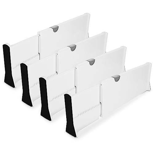APACALI Verstellbare Schubladenteiler, 32,8 cm bis 53,3 cm, ausziehbare Schubladen-Organizer-Trenner, erweiterbare Schubladentrenner für Küche, Schlafzimmer, Badezimmer, Schublade, Büro oder Kommode von APACALI