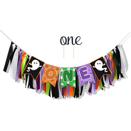 Halloween-Dekoration für den kleinen Hochstuhl-Banner, erste Halloween-Party-Dekoration, 1. Geburtstag, Gruseliger Ein-Dekor, ein Kuchen-Smash-Foto-Requisite für Mädchen, Jungen, Hochstuhl-Tutu Halloween-Dekoration für den kleinen Hochstuhl-Banner, erste Halloween-Party-Dekoration, 1. Geburtstag, Gruseliger Ein-Dekor, ein Kuchen-Smash-Foto-Requisite für Mädchen, Jungen, Hochstuhl-Tutu von APAKUTA