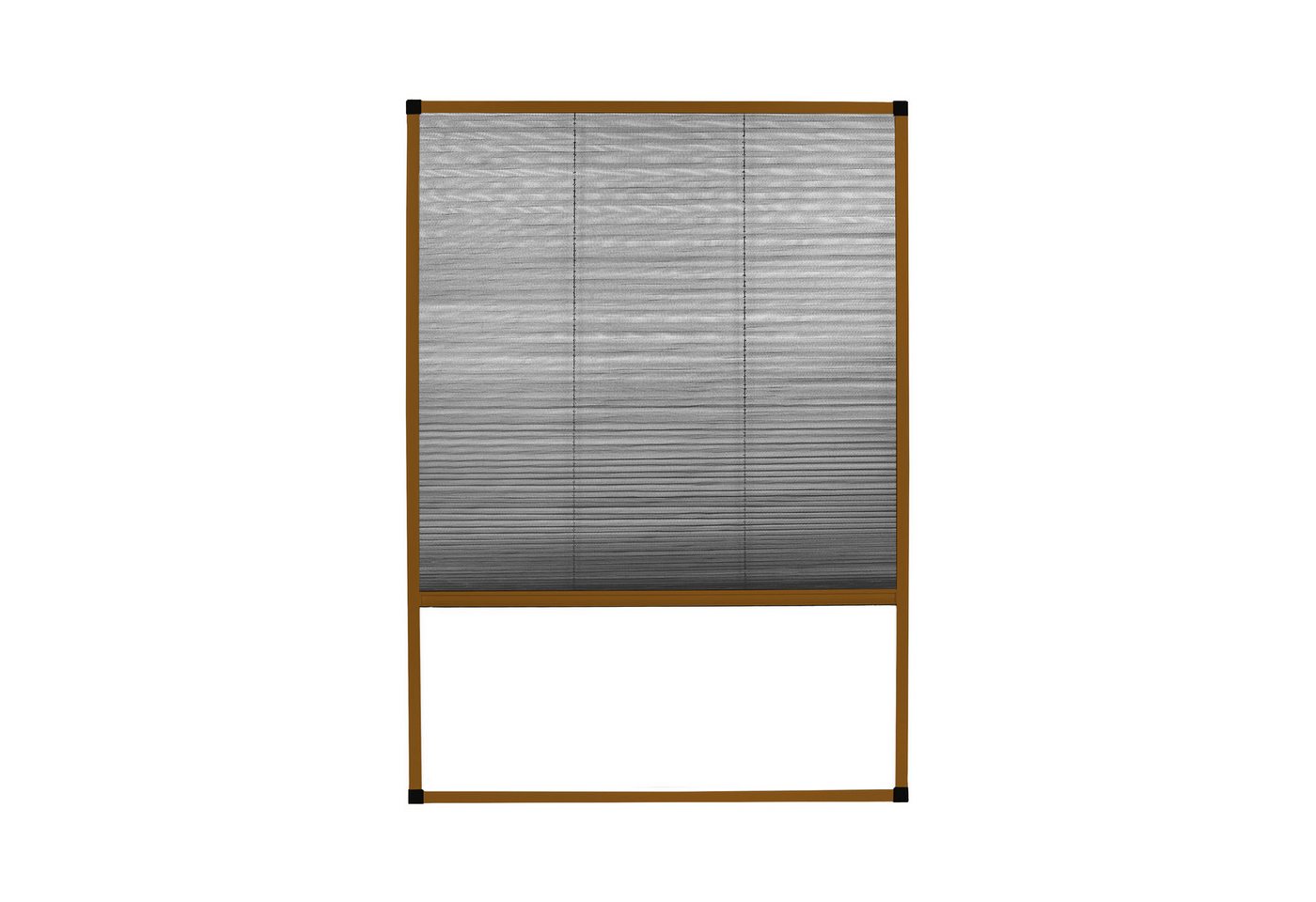 APANA Insektenschutz-Fensterrahmen Fliegengitter Insektenschutz Dachfenster Plissee Alurahmen Bausatz, Farbe:braun (RAL8001),Größe (Breite x Höhe):80 x 160 cm von APANA