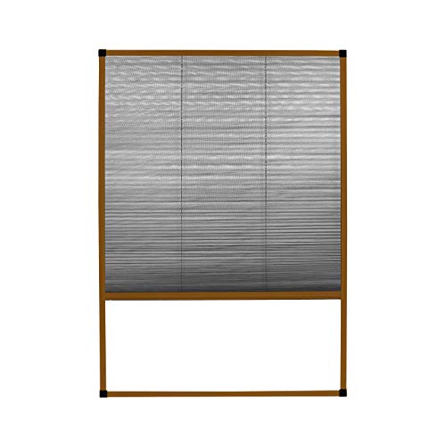 APANA - Fliegengitter Plissee für Dachfenster 110 cm x 160 cm - ausziehbarer Insektenschutz Fenster zum Zuschneiden gegen Fliegen, Insekten und Mücken - Mückenschutz Dachschrägenfenster (Braun) von APANA