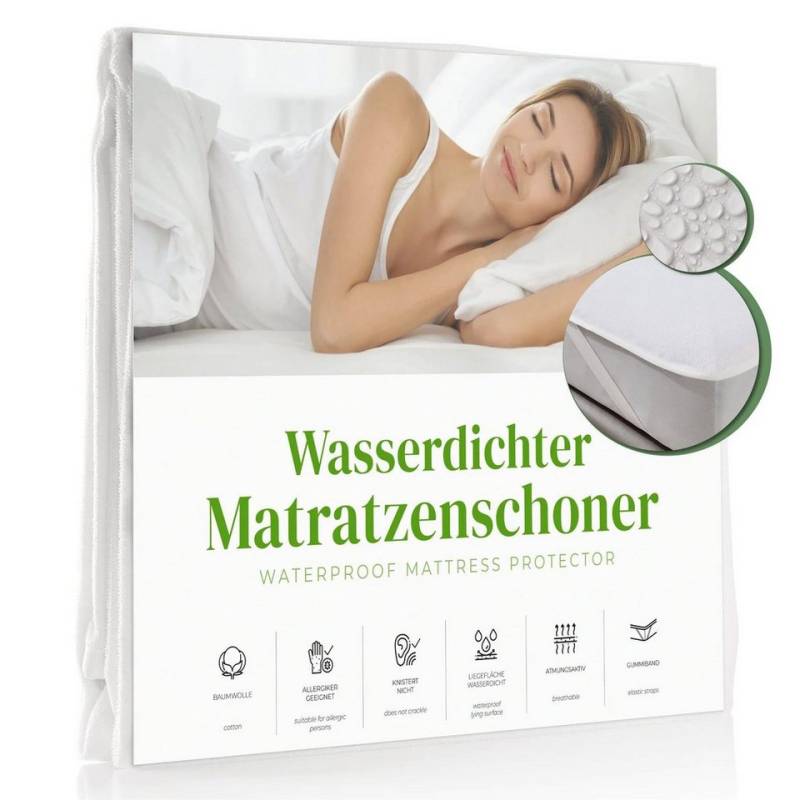 Matratzenschoner wasserdicht aus 100 % Frottee Baumwolle APARNA, Matratzenschoner bei 60°C waschbar, Matratzenschoner für Allergiker Matratzenschoner wasserdicht aus 100 % Frottee Baumwolle APARNA, Matratzenschoner bei 60°C waschbar, Matratzenschoner für Allergiker von APARNA