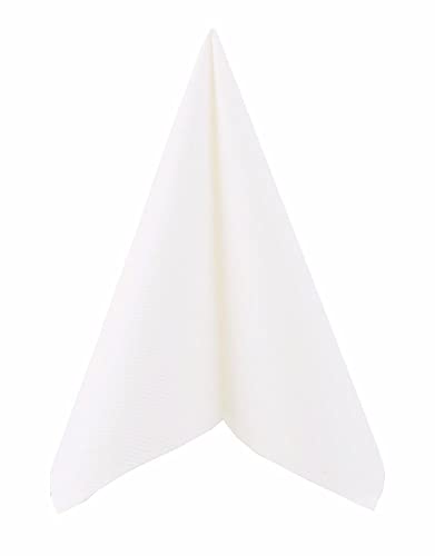 50 APARTina Servietten stoffähnlich Airlaid - UNI, Farbe:weiß, Größe:33x33 cm von APARTina