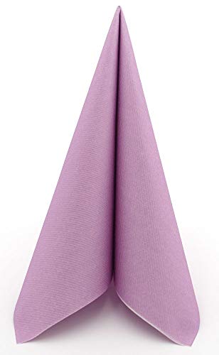50 APARTina Servietten stoffähnlich Airlaid - UNI, Farbe:pastell lila, Größe:40x40 cm von APARTina