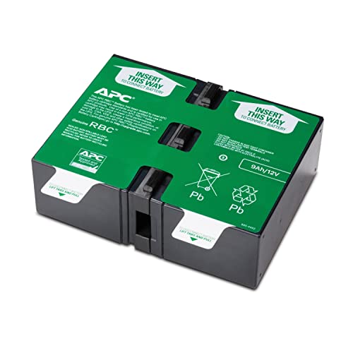 APC APCRBC124 - Ersatzbatterie für Unterbrechungsfreie Notstromversorgung (USV) von APC - passend für Modelle BR1200GI / BR1500GI und andere von APC