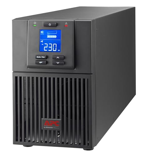APC SRVPM1KIL Stromversorgung, unterbrechungsfrei, Doppelwandler (Online), 1000 VA, 800 W, 3 AC-Ausgänge von APC by Schneider Electric