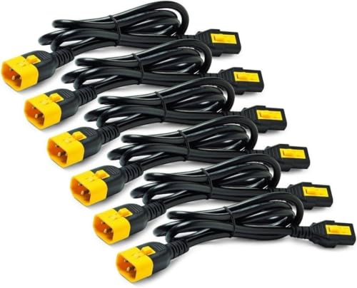 APC Stromkabel - AP8704S-WW (6 Stück, verriegelbar, C13 auf C14, 1.2 m) von APC by Schneider Electric