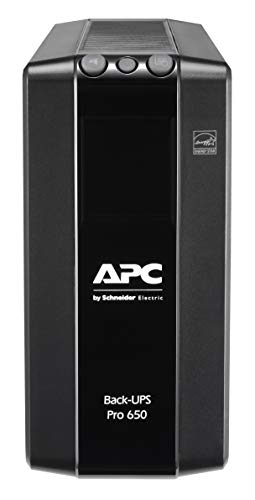 APC by Schneider Electric Back UPS PRO - BR650MI - UPS 650VA Leistung - MI modell (6 IEC Outlets, IEC - Kaltgeräte Ausgänge, LCD interface, 1GB Dataline protection) von APC