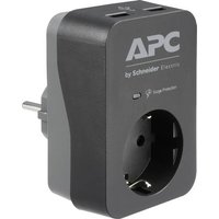 APC PME1WU2B-GR Überspannungsschutz-Zwischenstecker mit USB Schwarz von APC