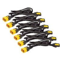 APC AP8702S-WW Stromkabel-Set (je 6), verriegelbar, C13 auf C14 (90 Grad), 0,6 m von APC