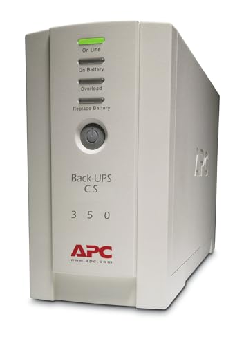APC Back-UPS CS - BK350EI - Unterbrechungsfreie Stromversorgung 350VA (4 Ausgänge IEC, Überspannungsschutz) von APC by Schneider Electric