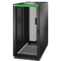 APC Easy Rack 600mm/24HE/1200mm mit Dach, Seitenwand, Rollen, Füßen und 4 Halterungen, ohne Boden, schwarz von APC