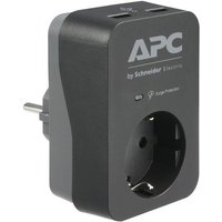 APC PME1WU2B-GR Essential SurgeArrest Black 1 Ausgang, 230V, 2 USB-Ports von APC