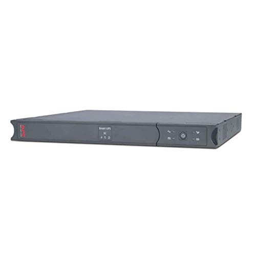 APC Smart-UPS SC - SC450RMI1U - Unterbrechungsfreie Stromversorgung 450VA (Rack Montage 1U, Line Interactive, 4 Ausgänge IEC-C13, Shutdown Software) von APC by Schneider Electric