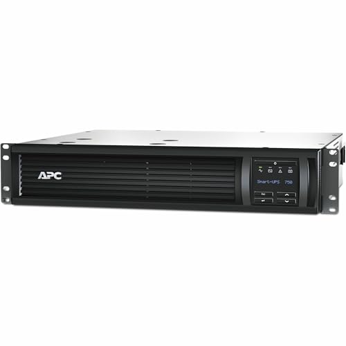 APC Smart-UPS SMT - Unterbrechungsfreie Stromversorgung 750VA Rackmodell 2U - SMT750RMI2U - Line Interactive, AVR, LCD Display, 4 Ausgänge IEC-C13, Shutdown Software von APC