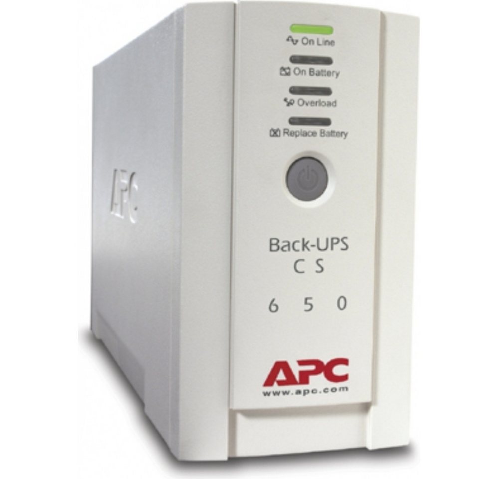 APC Steckdose APC Back-UPS CS-BK650EI - USV für Geräteschutz., APC Back-UPS CS-BK650EI, 650VA (4x C13, Überspannschutz), Überspannungsschutz integriert von APC