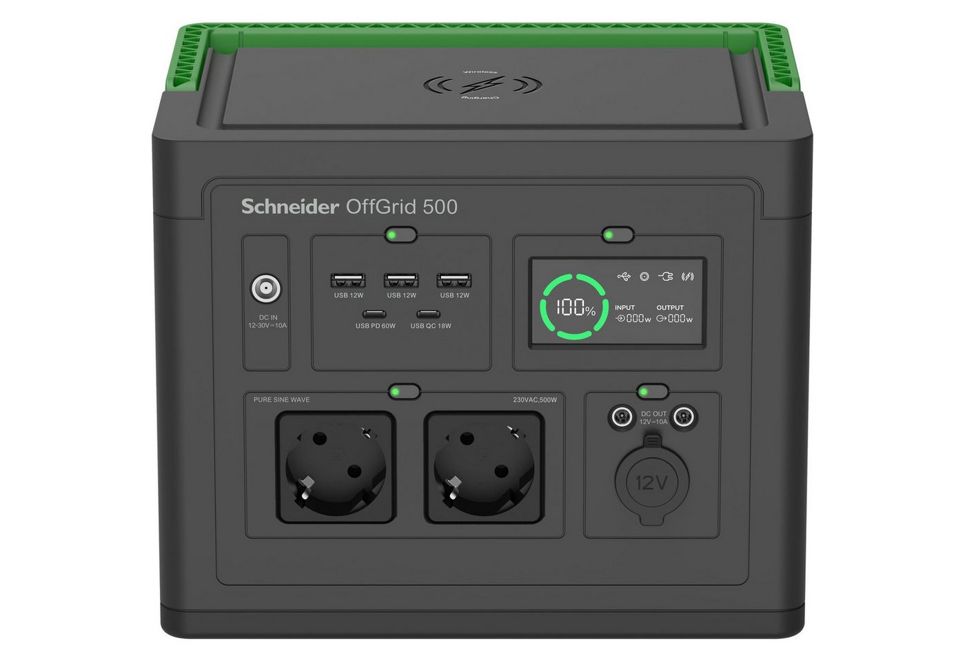 APC USV-Anlage Schneider OffGrid 500 - Tragbares kraftwerk - LCD, Lithium-Ionen, 2 CE von APC