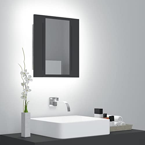 Waschtischunterschrank - Schränke & Aufbewahrung - LED Badspiegelschrank grau 40x12x45cm von APCSA