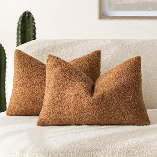 APCZCKNGNY Dekorative Wurfkissenbezüge aus Kunstfell, weich, neutraler Plüsch, gemütlich, flauschig, für Zuhause, Wohnzimmer, Couch, Schlafzimmer, Braun, 50 x 30 cm, 2 Stück APCZCKNGNY Dekorative Wurfkissenbezüge aus Kunstfell, weich, neutraler Plüsch, gemütlich, flauschig, für Zuhause, Wohnzimmer, Couch, Schlafzimmer, Braun, 50 x 30 cm, 2 Stück von APCZCKNGNY